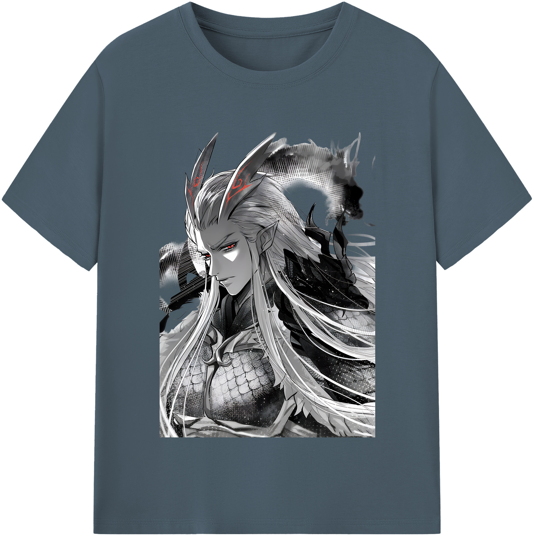 （画像用） Ne Zha 2 ナタ 魔童の大暴れ 綿100％半袖Tシャツ（フロントプリント）